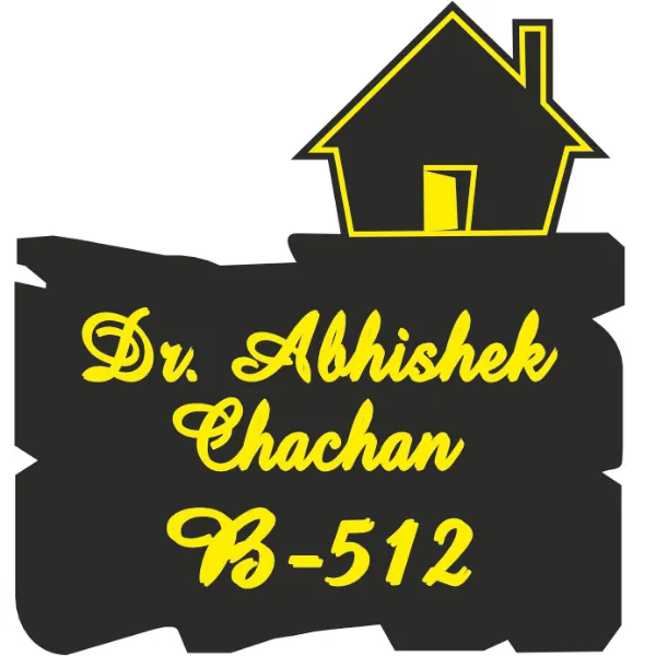 Customized Acrylic House Name Plate with House Number for Home Entrance Door Sign size in 8 x 12 inch