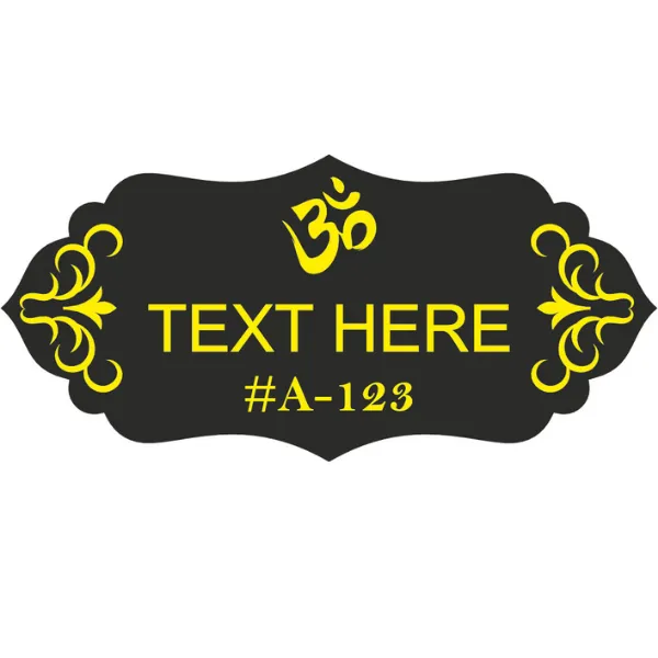 Customized Acrylic House Name Plate with House Number for Home Entrance Door Sign size in 8 x 12 inch