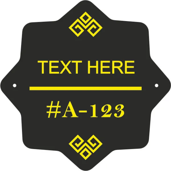 Customized Acrylic House Name Plate with House Number for Home Entrance Door Sign size in 12x18 inch