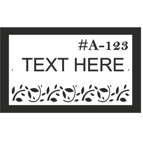Customized Acrylic House Name Plate with House Number for Home Entrance Door Sign size in 12 x 18  inch