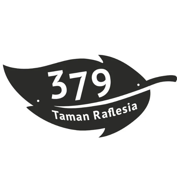 Customized Acrylic House Name Plate with House Number for Home Entrance Door Sign size in 12 x 18 inch
