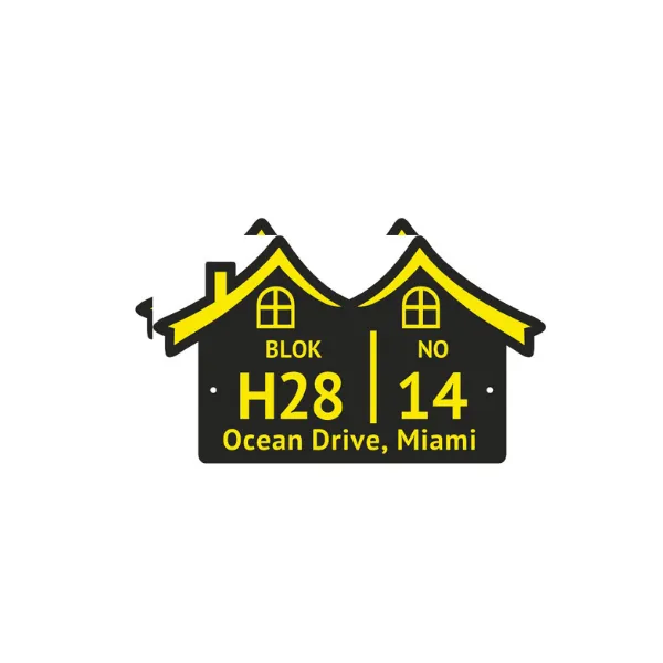 Customized Acrylic House Name Plate with House Number for Home Entrance Door Sign size in 12x18 inch