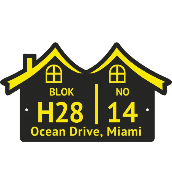 Customized Acrylic House Name Plate with House Number for Home Entrance Door Sign size in  12x18 inch