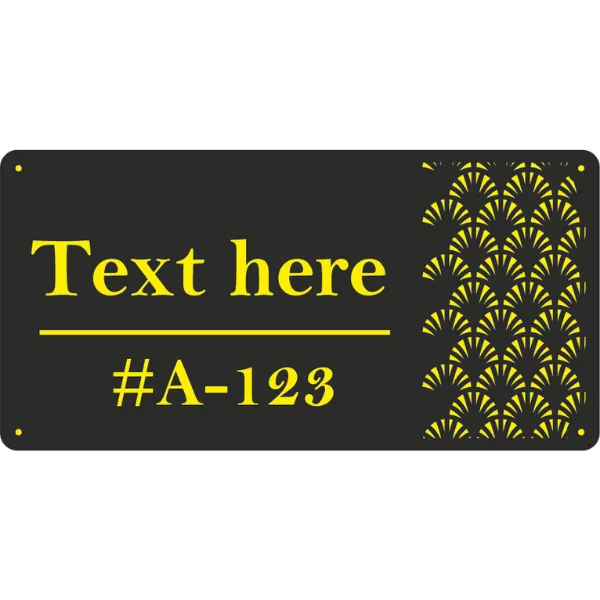 Customized Acrylic House Name Plate with House Number for Home Entrance Door Sign size in 8 x 12 inch