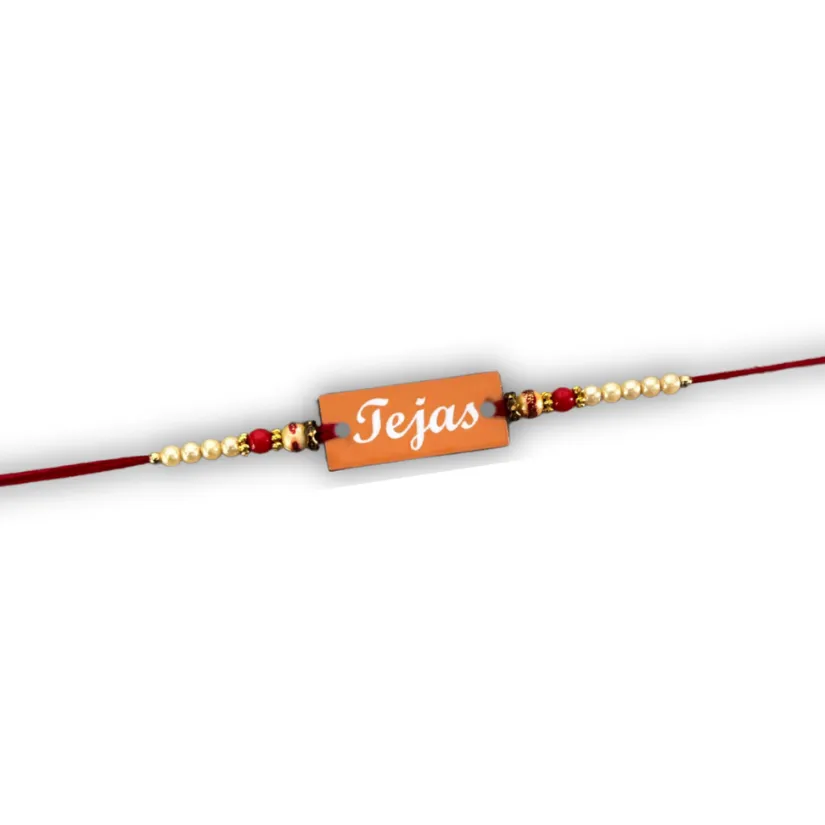 Personalized Photo Rakhi for Brother – Custom Picture Rakhi with Colorful Beads | Handmade Raksha Bandhan Gift pack of 2