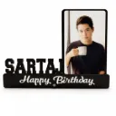Personalized Name Photo Frame with Custom Picture | Birthday Gift MDF Wooden Table Top Frame | Customized Desk Decor Photo Stand