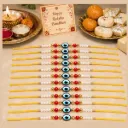 Apnatohfa Evil Eye Pearl Rakhi Set of 12