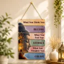 Product image Apnatohfa Motivational Buddha MDF Wall Hanging Motivational Buddha Wall Hanging with Inspirational Quote Decor"What You Think You Become. What You Feel You Attract. What You Imagine You Create."