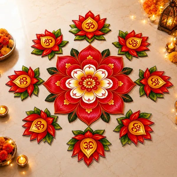 Red rangoli