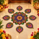 leaf rangoli