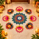 blue rangoli