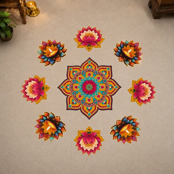 orange rangoli