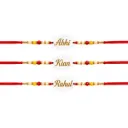 Apnatohfa Personalized Kids Rakhi for Brothers | Custom Name Rakhi | Handmade Beaded Rakhi Bracelet for Boys | Raksha Bandhan Gift set of 3