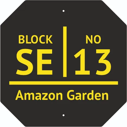 Customized Acrylic House Name Plate with House Number for Home Entrance Door Sign size in 8x 12 inch