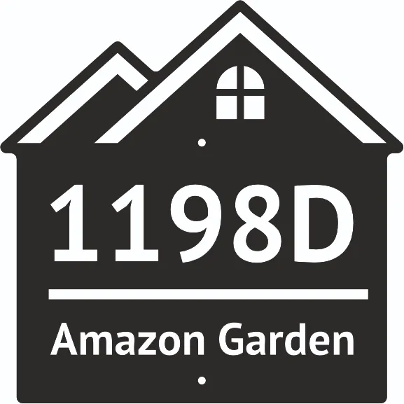 Customized Acrylic House Name Plate with House Number for Home Entrance Door Sign size in 12x 18 inch