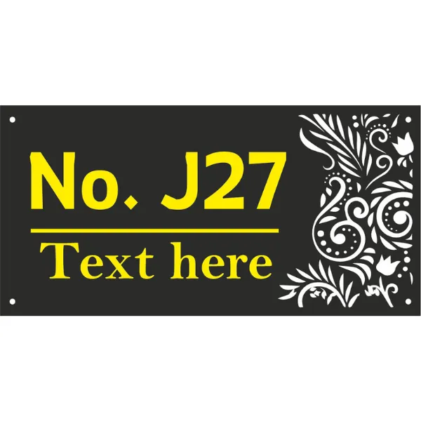 Customized Acrylic House Name Plate with House Number for Home Entrance Door Sign size in 8 x 12 inch