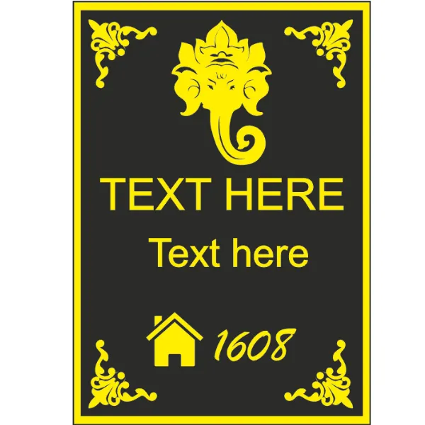 Customized Acrylic House Name Plate with House Number for Home Entrance Door Sign size in  12x18 inch